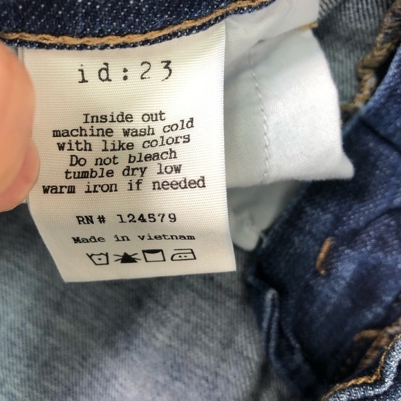 Stitchfix id:23 Jeans Tapered Sz 28 Distressed Modern Skinny Dark Wash Stretch - Picture 9 of 10